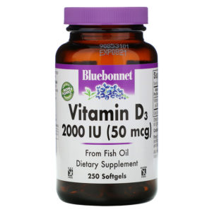 كبسولات فيتامين د3 من شركة Bluebonnet Nutrition