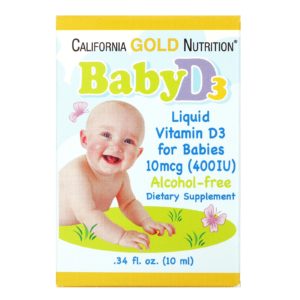 قطرات فيتامين د3 للأطفال من كاليفورنيا جولد نيوترشن
