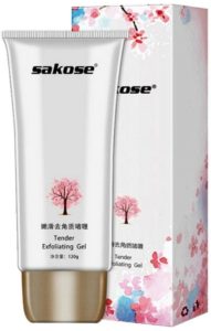 Sakose tender exfoliating gel ل تقشير المناطق الحساسة قبل إزالة الشعر