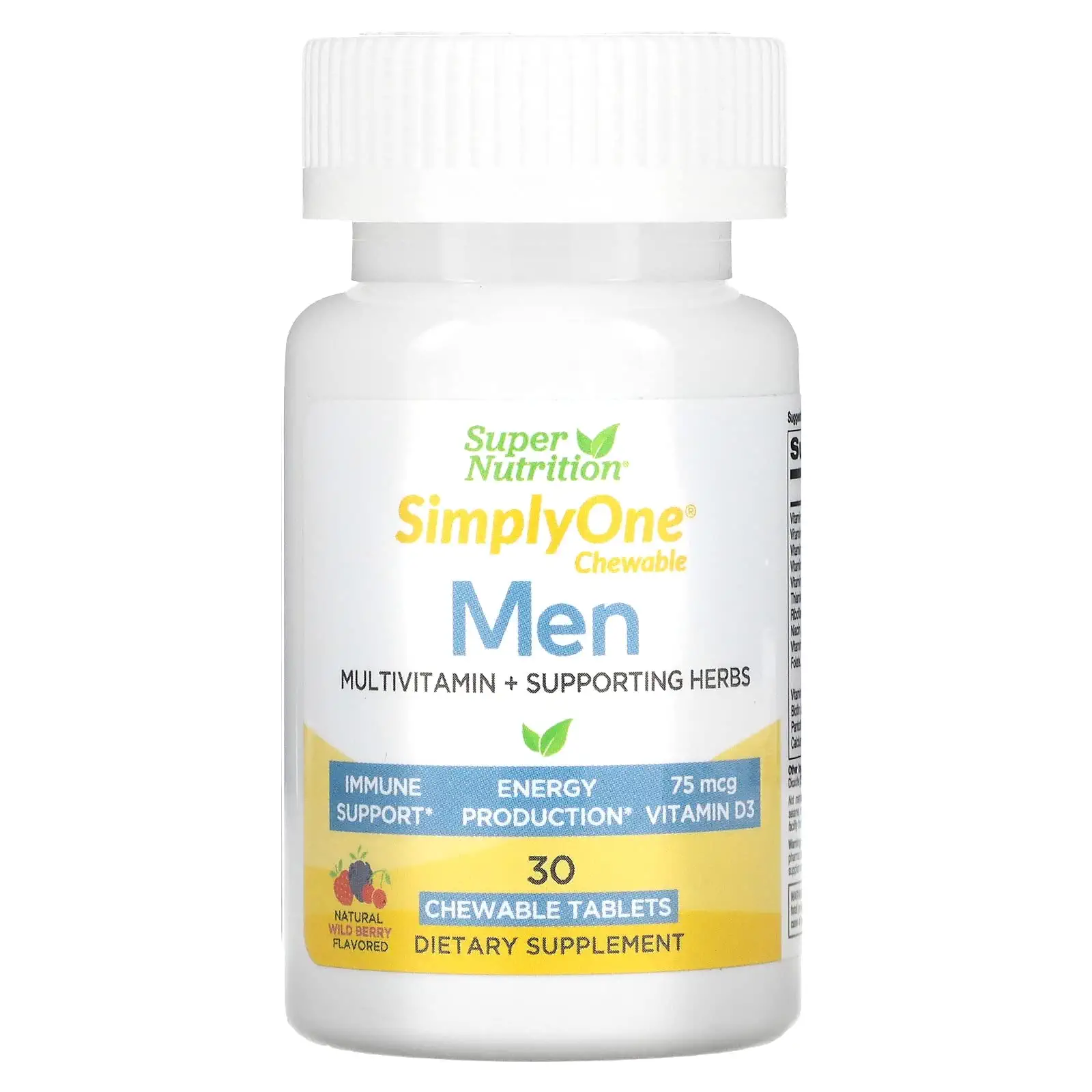 Super Nutrition SimplyOne Men’s Multivitamin + Supporting Herbs